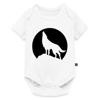 Wolf - Mond - Baby Premium Kurzarmbody - Weiß - Vorne