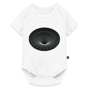 Vortex Grid Wormhole - Baby Premium short-sleeve bodysuit - white - Front