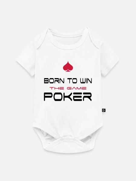 poker - Baby Premium Kurzarmbody - Weiß