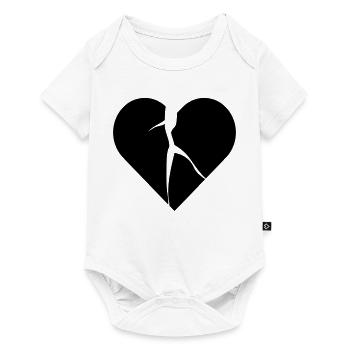 heart broken lovesick - Baby Premium short-sleeve bodysuit - white - Front