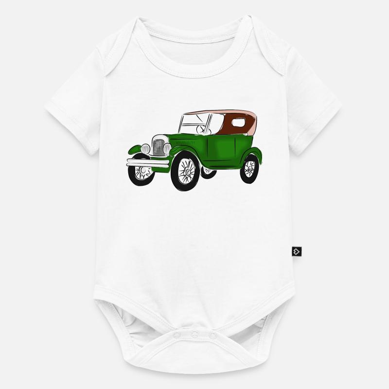 Oldtimerfarbenfroh, - Baby Premium Kurzarmbody - Weiß