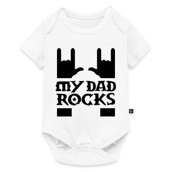 my dad rocks - Baby Premium short-sleeve bodysuit - white - Front