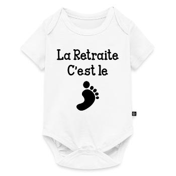La Retraite c'est le pied ! - Body à manches courtes Premium Bébé - blanc - Devant