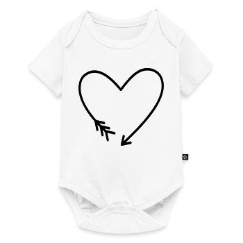 Heart arrow icons love force gift - Baby Premium short-sleeve bodysuit - white - Front