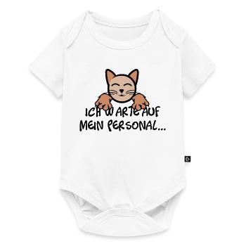 Katzen comic lustige Sprüche Illustration icon - Baby Premium Kurzarmbody - Weiß - Vorne