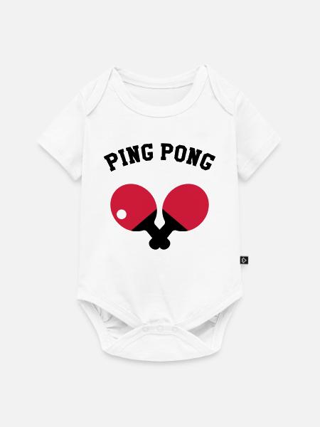 Ping Pong - Baby Premium Kurzarmbody - Weiß