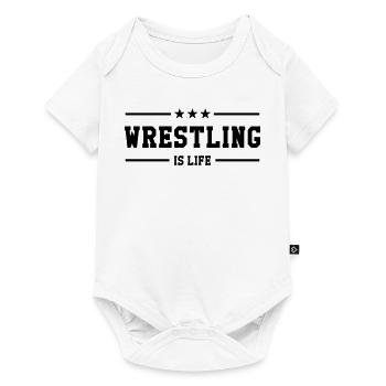 Wrestling is life - Baby Premium short-sleeve bodysuit - white - Front