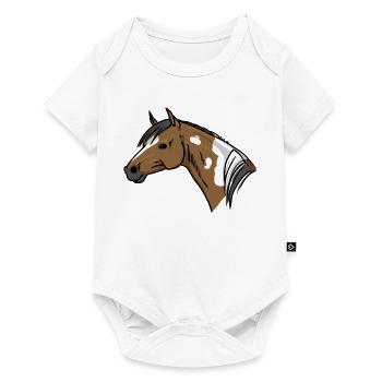Portrait de cheval - Body à manches courtes Premium Bébé - blanc - Devant