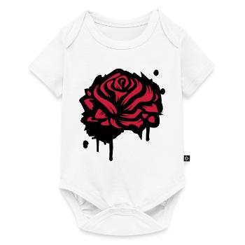 A rose as a graffiti - Baby Premium short-sleeve bodysuit - white - Front