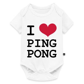 I Love Ping Pong - Body à manches courtes Premium Bébé - blanc - Devant