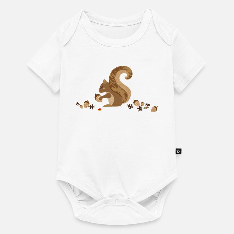 Ein Eichhörnchen mit einer Eichel - Baby Premium Kurzarmbody - Weiß
