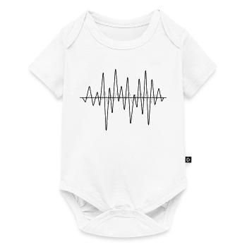 ondes sonores - Body à manches courtes Premium Bébé - blanc - Devant