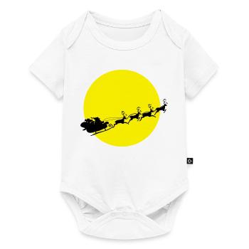 frohes_fest_weihnachtsmann - Baby Premium Kurzarmbody - Weiß - Vorne