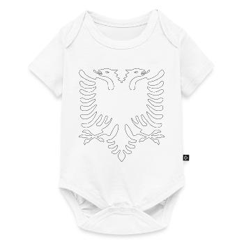albanie Vektorgrafik - Baby Premium Kurzarmbody - Weiß - Vorne