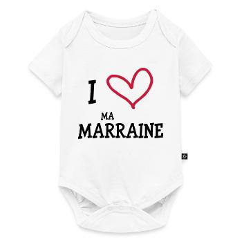 I Love ma Marraine - Body à manches courtes Premium Bébé - blanc - Devant
