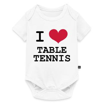 I Love Table Tennis - Baby Premium short-sleeve bodysuit - white - Front