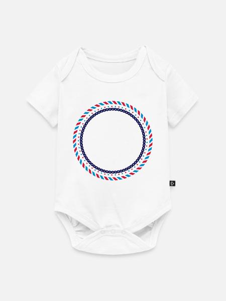 Ein kreisrunder Rahmen - Baby Premium Kurzarmbody - Weiß
