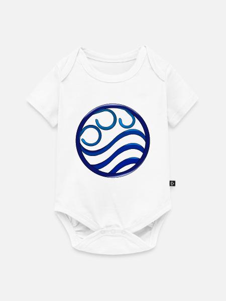 Wasser - Baby Premium Kurzarmbody - Weiß