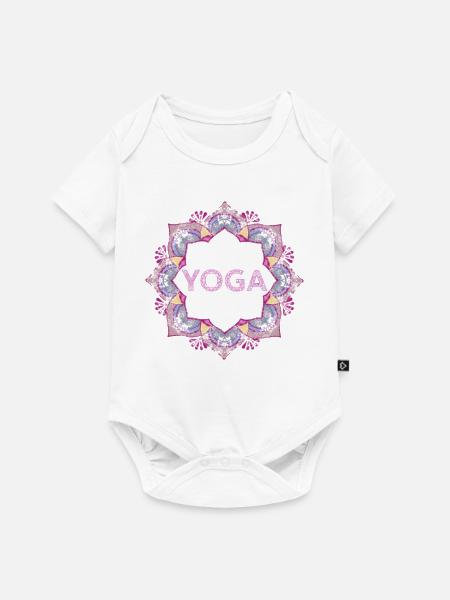 Yoga - Baby Premium Kurzarmbody - Weiß