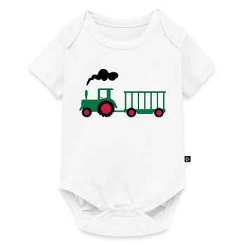 tractor - Baby Premium short-sleeve bodysuit - white - Front