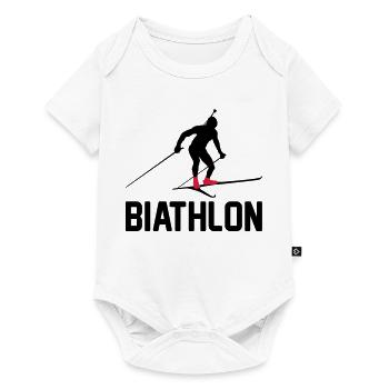 Biathlon - Baby Premium Kurzarmbody - Weiß - Vorne