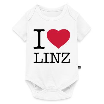 I LOVE LINZ Austria Österreich - Baby Premium short-sleeve bodysuit - white - Front