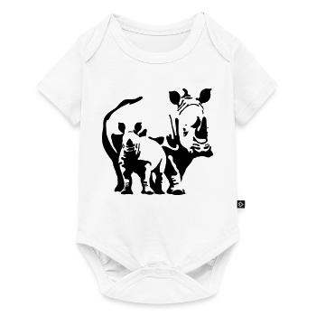 rhino - Baby Premium short-sleeve bodysuit - white - Front