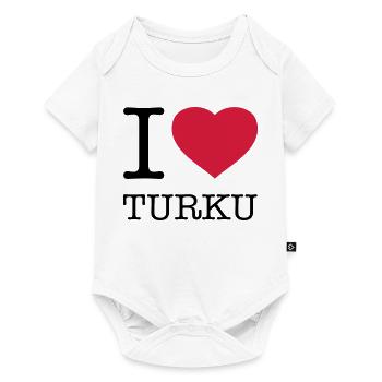 I LOVE TURKU Finland Finnland - Baby Premium short-sleeve bodysuit - white - Front