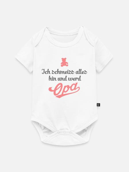 opa - Baby Premium Kurzarmbody - Weiß