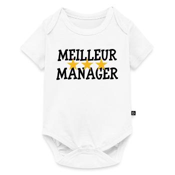 Meilleur Manager - Body à manches courtes Premium Bébé - blanc - Devant