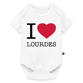 I LOVE LOURDES France Frankreich - Body à manches courtes Premium Bébé - blanc - Devant