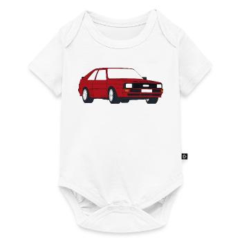 Retro Sportwagen Design - Baby Premium Kurzarmbody - Weiß - Vorne