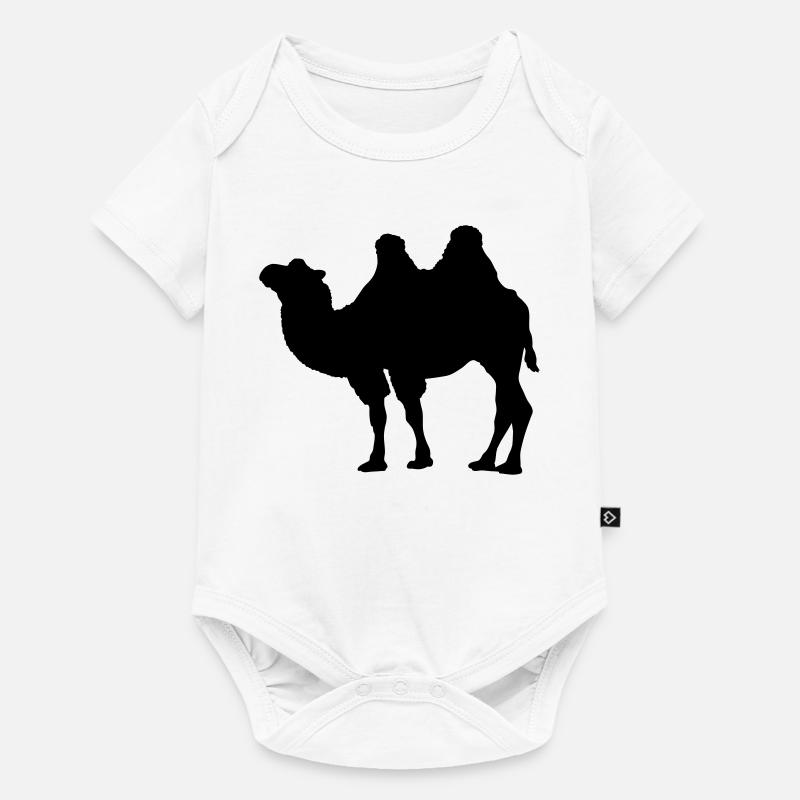 Kamel - Baby Premium Kurzarmbody - Weiß
