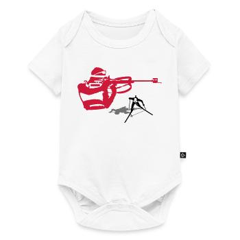 Biathlon - Baby Premium Kurzarmbody - Weiß - Vorne