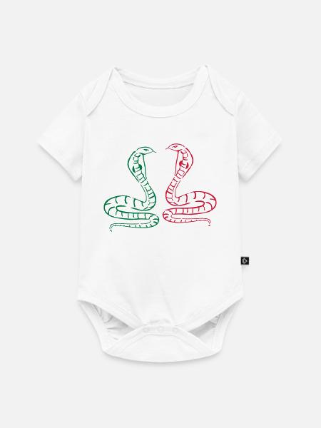 kobra schlange tier - Baby Premium Kurzarmbody - Weiß