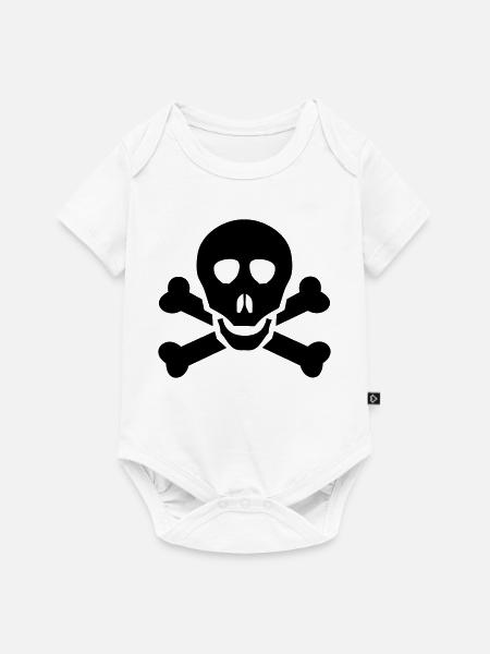 totenkopf - Baby Premium Kurzarmbody - Weiß