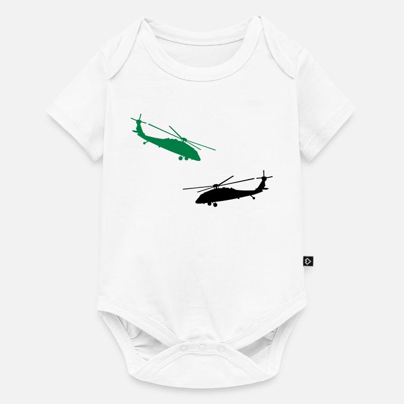 helicopter - Baby Premium short-sleeve bodysuit - white