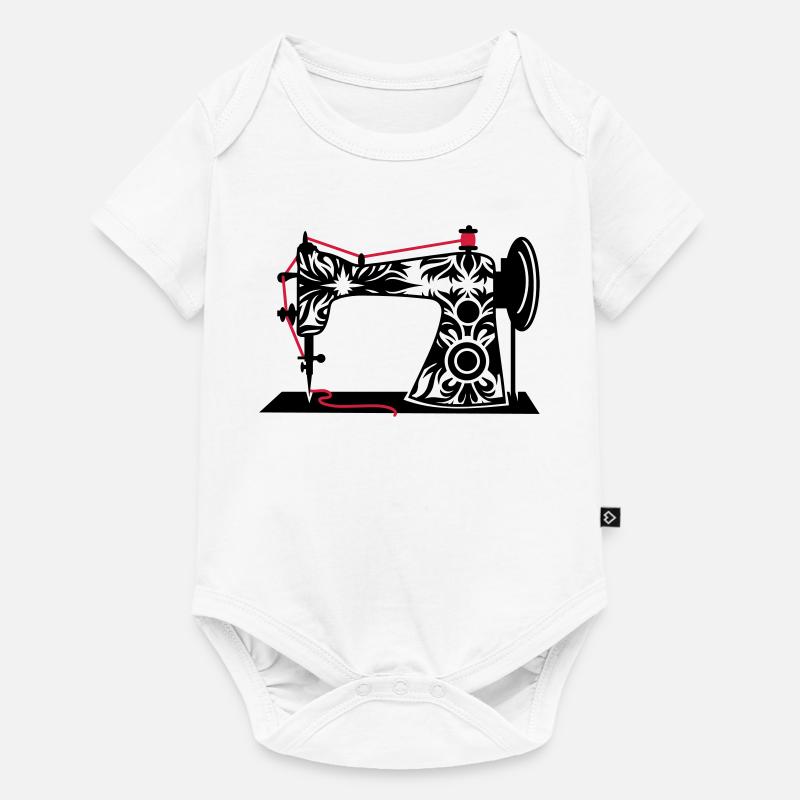 Une antique machine à coudre - Body à manches courtes Premium Bébé - blanc