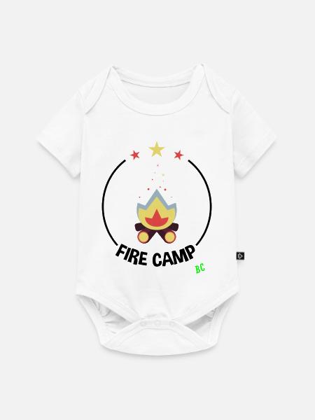 Feuer Camp - Baby Premium Kurzarmbody - Weiß