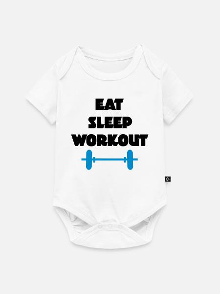 workout - Baby Premium Kurzarmbody - Weiß