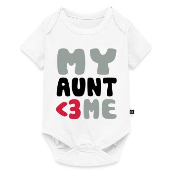 My aunt loves me - Ma tante m'aime - Body à manches courtes Premium Bébé - blanc - Devant