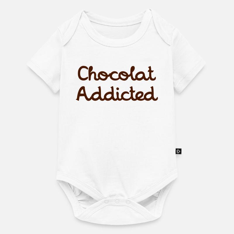 Chocolat Addicted - Body à manches courtes Premium Bébé - blanc