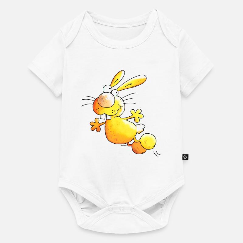 Crazy Rabbit - Lapin - Body à manches courtes Premium Bébé - blanc
