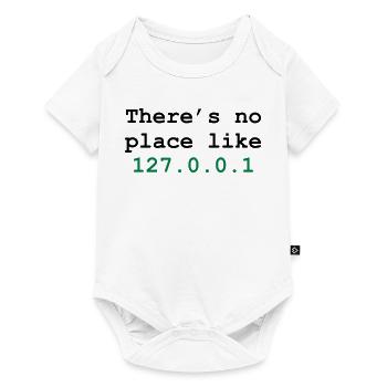 there's no place like 127.0.0.1 - Body à manches courtes Premium Bébé - blanc - Devant