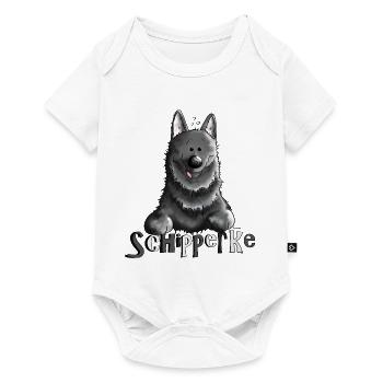 Drôle Schipperke - Chien - Animal - Body à manches courtes Premium Bébé - blanc - Devant
