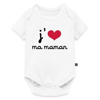 J'aime ma Maman - Body à manches courtes Premium Bébé - blanc - Devant