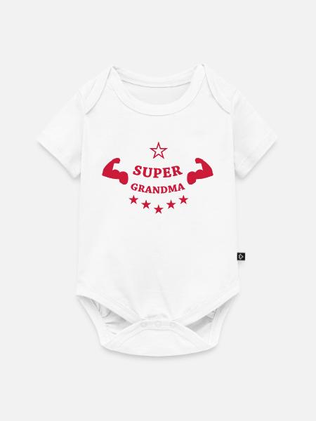 Super Grandma - Baby Premium Kurzarmbody - Weiß