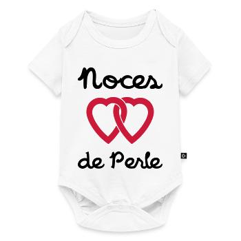 Noces de Perle - Body à manches courtes Premium Bébé - blanc - Devant