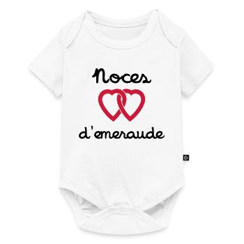 Noces d'emeraude - Body à manches courtes Premium Bébé - blanc - Devant