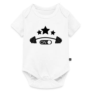 bodybuilder, bodybuilding, fitness, workout, beast - Baby Premium short-sleeve bodysuit - white - Front